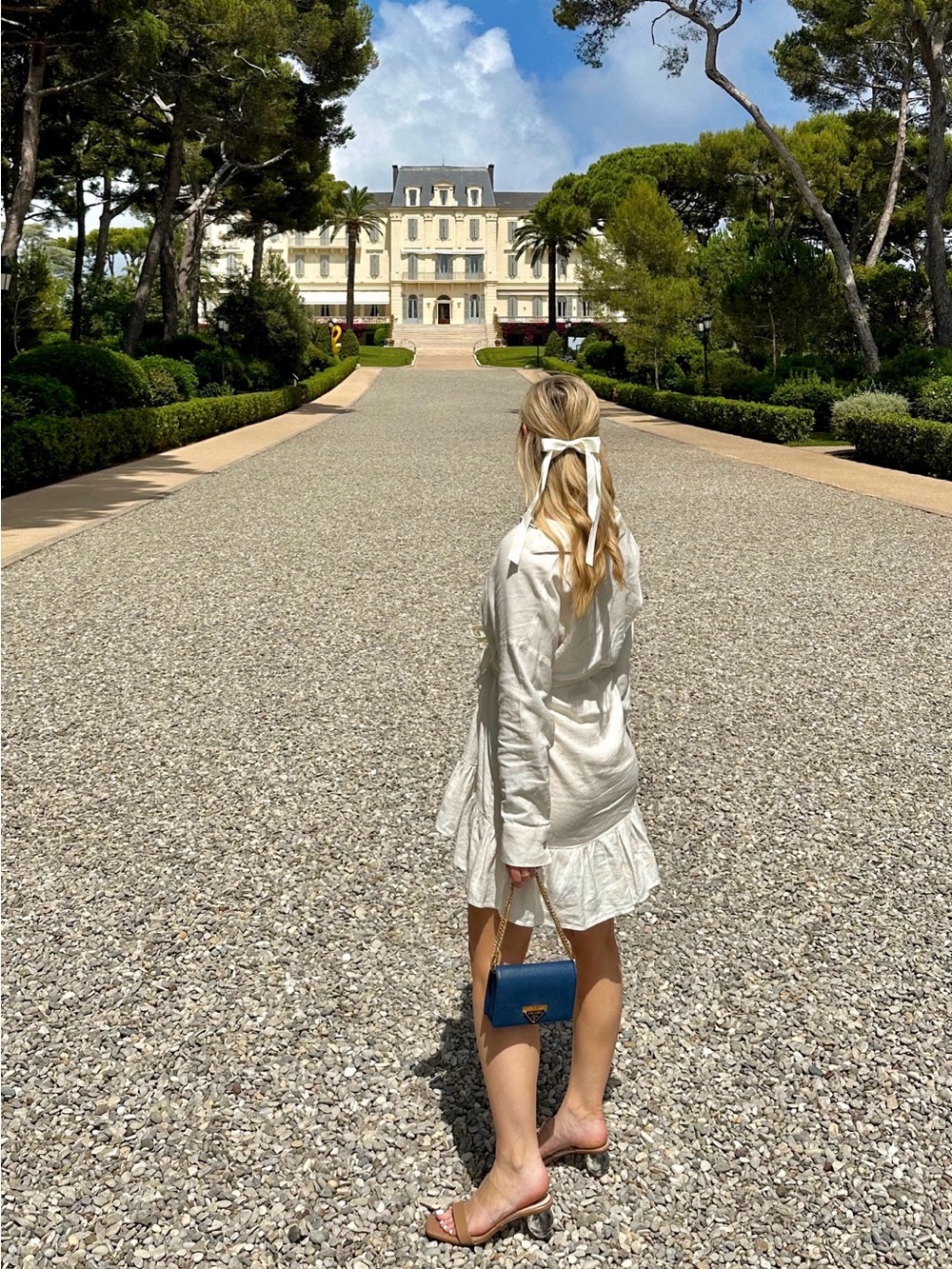 Cream Linen Ruffle Dress from Zara
